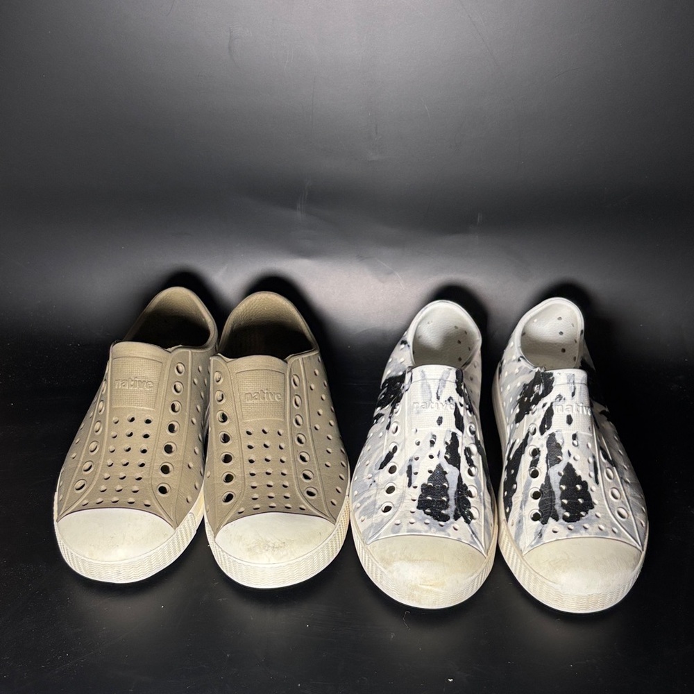 Native Kids Sneakers - Tan and Black/White